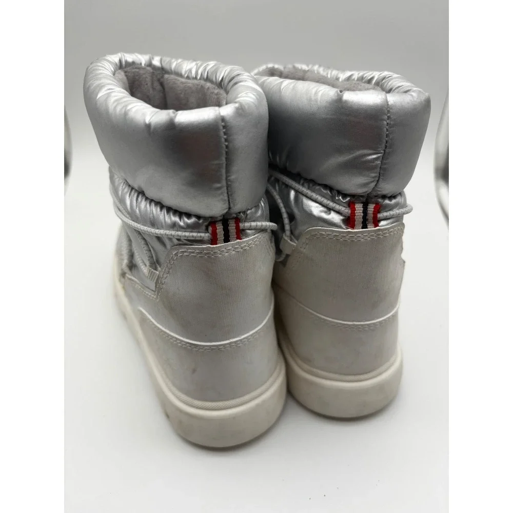 Hunter Intrepid Snow Boots Kids US 13 Silver Metallic Puffer HJCOZY2